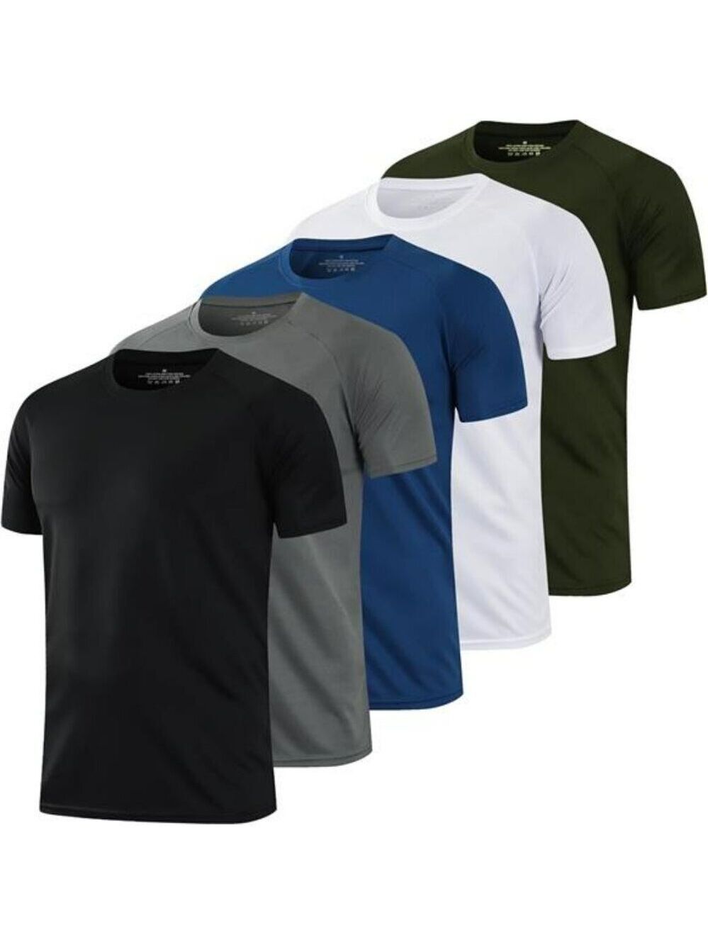 Mens Dry Fit Running Shirt Moisture Wicking Gym Workout Athletic T Shirt